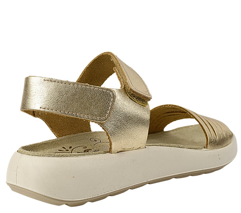 Sandale casual, dama, IMAC, 757081 auriu, piele naturala